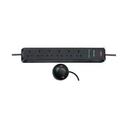 Eco-Line Extension Lead 6 Way With Foot-Operated Switch 2M