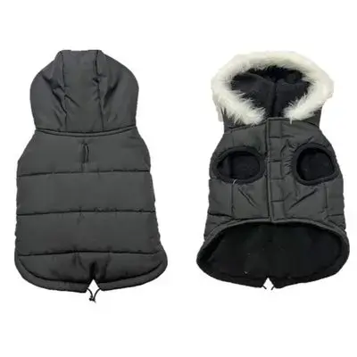 Dog jacket puffer eskimo black S
