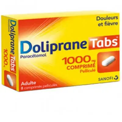 Doliprane 1000ml 8 tablets