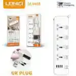 LDNIO SC4408 POWER STRIP 4 UNIVERSAL SOCKET WITH 4 USB OUTPUT 3.4A 2500W