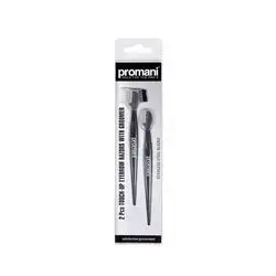 Promani Black Square Touch Up Eyebrow Razor With Groomer