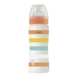 رضاعة بلاستك ويل بينغ تدفق سريع//Chicco Well-Being Bottle Fast Flow 4m+ 330ml