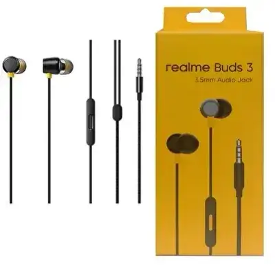 Realme Buds 3 wired earphones featuring a 3.5MM