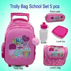 Trolley Bag School Set 5pcs