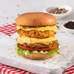 Double Cheese Double Chicken Burger