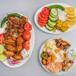 1 Skewers Chicken Wings And 1 Glass Of Chicken Tikka