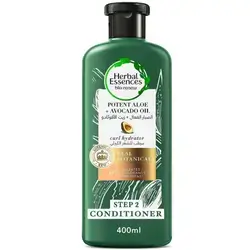 Herbal Essences Sulfate-Free Potent Aloe Vera+ Avocado Oil Hair Conditioner for Curl Hydration and Moisturizing, 400 mL