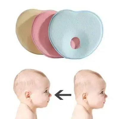 Babyjem Flat Head Prevention Infants And New Born Baby Pillow – pink (0m+)/وسادة بيبي جيم للوقاية من تسطح الرأس للأطفال حديثي الولادة والرضع - لون وردي (من 0 أشهر فما فوق)