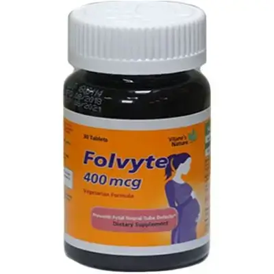 Vitane'S Nature Folvyte 400Μg Folic Acid 30 Tablets