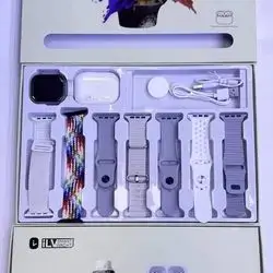 Clock set, 7 wrist bands and air pods