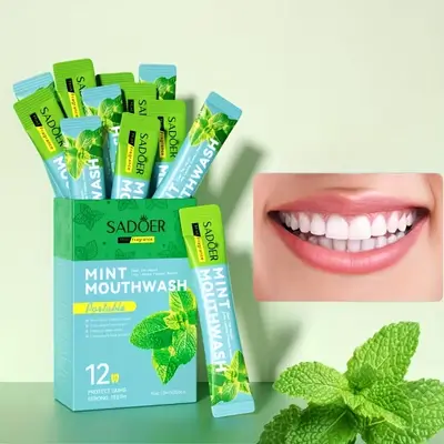 SADOER 20pcs (1 Box): SADOER Peppermint Mouthwash - Thoroughly Cleanses, Refreshes Breath
