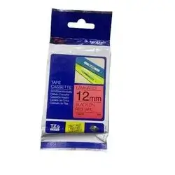 Label Tabe Brother Orginal-12mm-Black On Red Tape