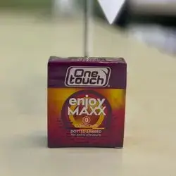 One touch enjoy MAXX 3 Condoms DOTTED & RIBBED for extra pleasure