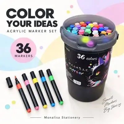 کۆمەڵە مارکەری ئەکریلیک – 36 ڕەنگ