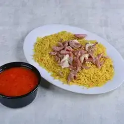 Rice With Meat Shawarma Dish