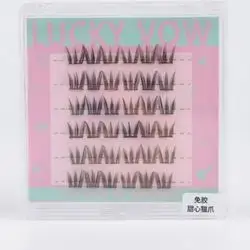 cluster lashes; requires no glue and no remover
