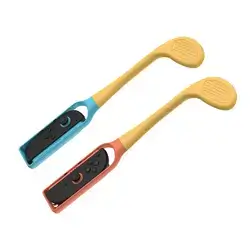 DOBE Golf Racket Grip Twin Pack for Nintendo Switch Series – Orange/Blue (TNS-3182)