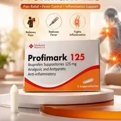 Profimark 125 mg Ibuprofen Suppositories
