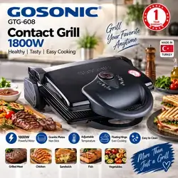 GOSONIC 1800W | Contact Grill | Granite Plates GTG-608