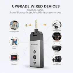 MaedHawk Bluetooth Aux Adapter for Car, Aux to Bluetooth 5.2 Audio Receiver for Car Home Stereo Speaker Headphone, Rotatable 3.5mm Wireless Aux Bluetooth Car Adapter, Handsfree Calls, A2DP