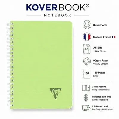 Notebook,french , A5 Size,180 pages.