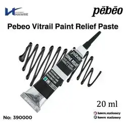 Pebeo Vitrail Paint Relief Paste 20 ml (black)