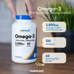 Omega-3 2500mg 120softgels 40servings