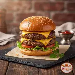 Double Beef Burger With Cheese