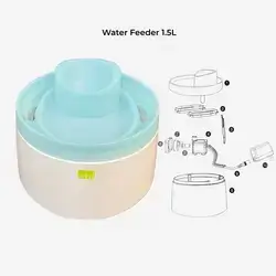 smart per Water Fountain 1.5L wifi app control 