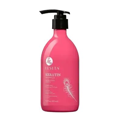 Keratin Shampoo for Damaged & Dry Hair 500ml _ LUSETA