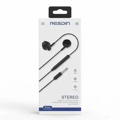 Reysdin R105 Wired Stereo Headphones (3.5mm Jack, Black)