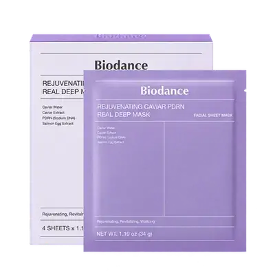 Rejuvenating Caviar PDRN Real Deep Mask 4 Sheets×34g _ Biodance