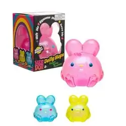 Nee-Doh Teenie Needoh HOPS Squishy Bunny Sensory Toy (Random Color Selection)