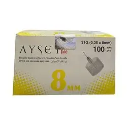 Insulin pen needle 8mm -Ayset
