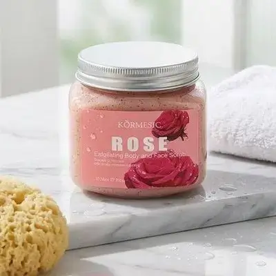 KORMESIC Rose Exfoliating Body and Face Scrub
