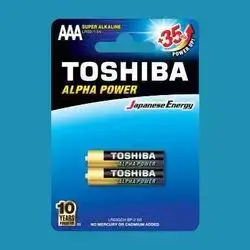 Toshiba Alpha Power AAA Super Alkaline Batteries.