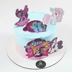 Vanilla Birthday Cake with Picture Decoration - K1