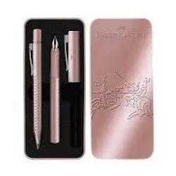 Faber Castell Grip 2011 Fountain and Ballpoint Pen in Pale Rose