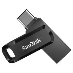 SanDisk Ultra Dual Drive Go 128GB USB Flash Drive Type C & Type-A for Smartphones, Tablets, & Computers - USB 3.1 High Speed Pen Drive (SDDDC3-256G-G46) Bundle with 1 Everything But Stromboli Lanyard