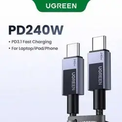 UGREEN 240W Type C Fast Charging Cable E-Marker Compatible With IPhone 15 16 Series Compatible With Samsung S23 S24 S25 Ultra Compatible With Pro Mac Book Switch Laptop