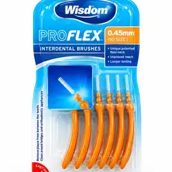 Wisdom pro flex 0.45mm iso size 1 interdental brushes