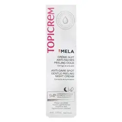 Topicrem Mela Anti-dark spot gentle peeling night cream.