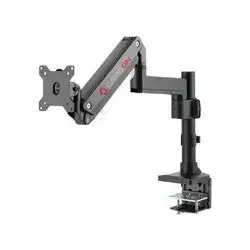 GAMEON GO-2083 Heavy-Duty Spring-Assisted Single Monitor Arm – Black