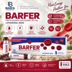 BARFA Pharma BARFER – Liposomal Iron, Ferric Protein Succinylate 40 mg – Oral Solution – 10 × 10 mL Vials