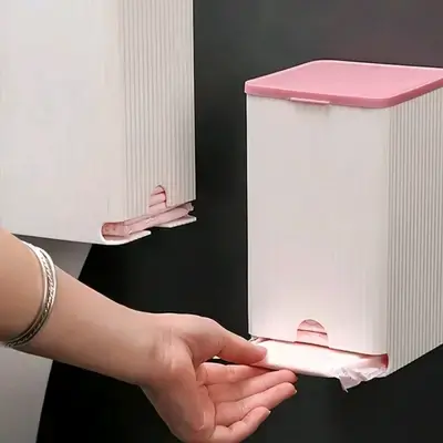 1PC Wall-Mounted Sanitary Napkin Storage Box & Small Item Organizer