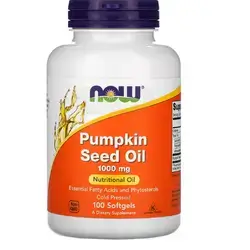 Pumpkin seed oil 1000mg 100 softgel Now