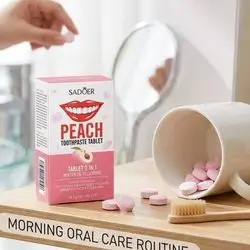 Sadoer Peach Toothpaste Tablet (30 Tablets)