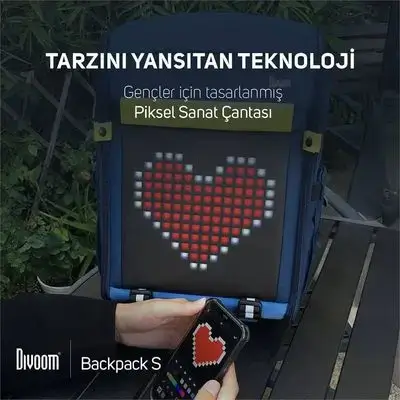 جانتای پشتی دیڤوم پیکسۆ S - شاشەی LED زیرەکی شین