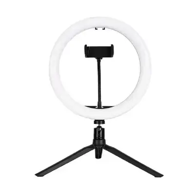 HQ10N 10″ (26 cm) RGB LED Selfie Ring Light with Adjustable Brightness & Color Modes, Tripod Stand