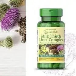 Puritan's Pride Milk Thistle Liver Complex, Supports Healthy Liver Function, 90 CAPSULES, White